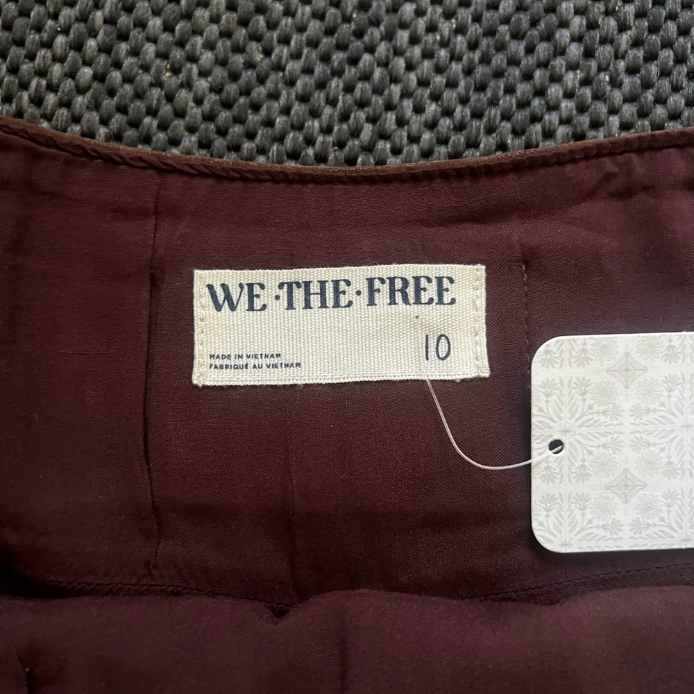 We The Free Brown Skorts with Suede Finish and Studded Accents - Picture 2 of 4